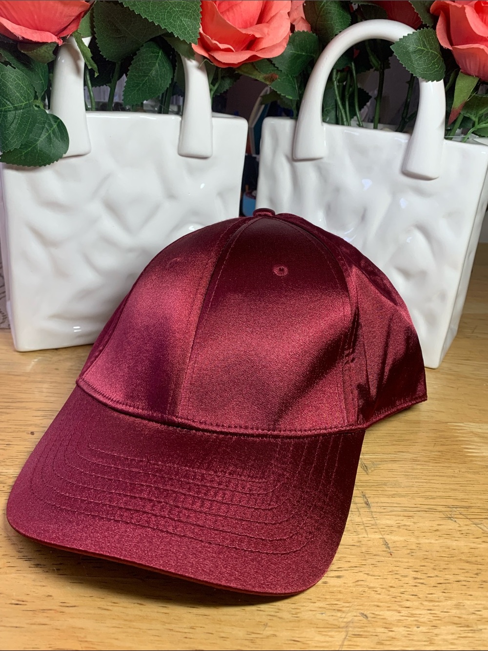 Mossimo Supply Co. Satin Maroon Baseball Cap